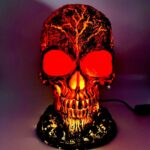 Lava Stone Skull Lamp E