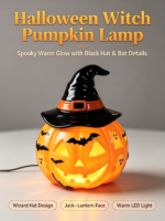 Halloween Pumpkin Resin Lamp B