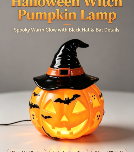 Halloween Pumpkin Resin Lamp B