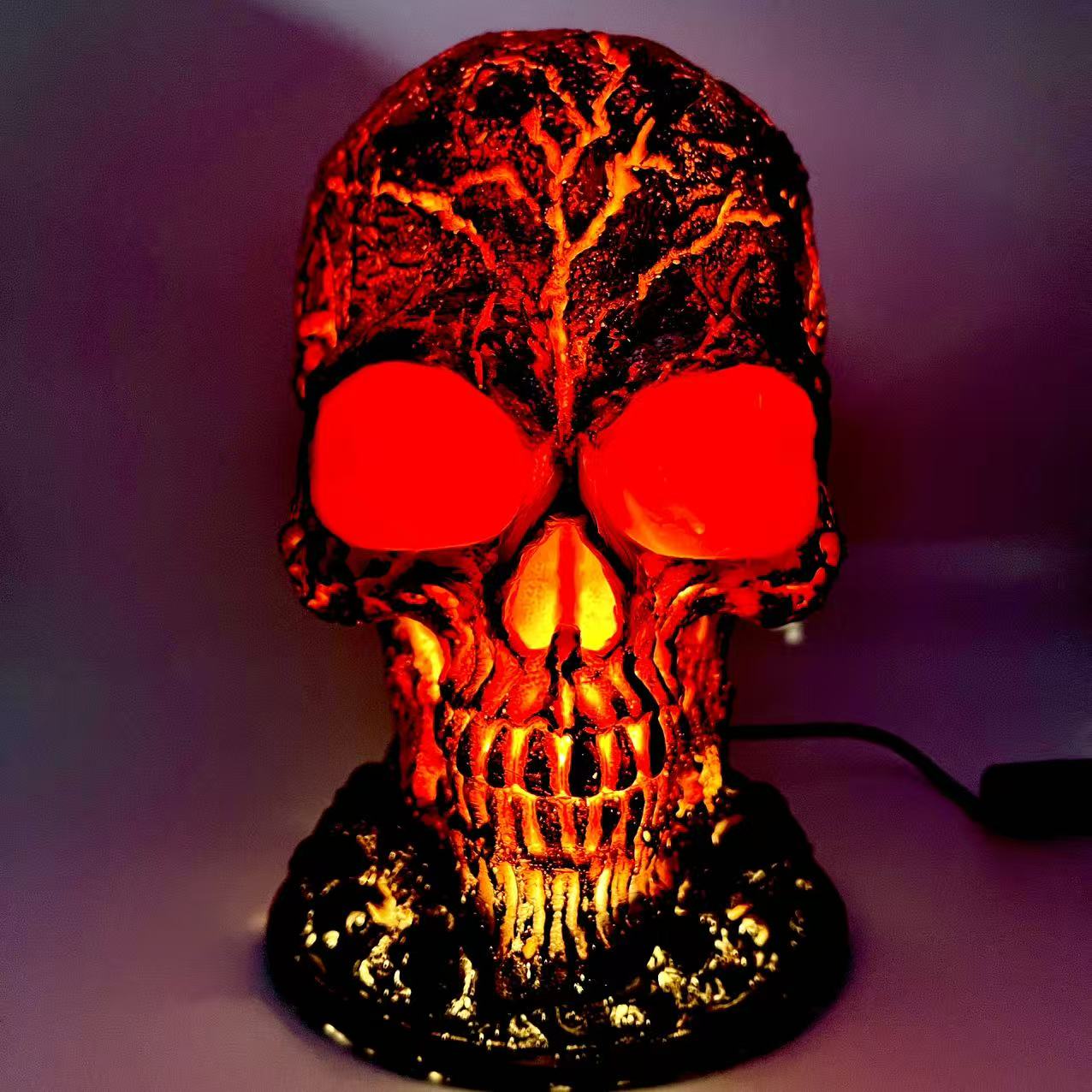 1 Lava Stone Skull Lamp E