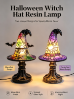 Halloween Witch Hat Resin Lamp AB