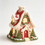 Christmas Snow House Resin Figurine