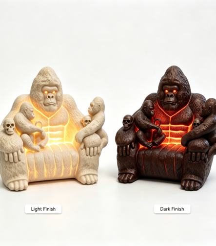 Gorilla Family Sofa Resin Lamp AB
