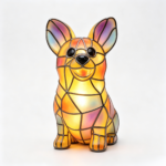 Tiffany Style Corgi Resin Lamp B
