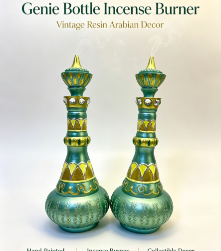 Arabian Genie Bottle Resin Statue