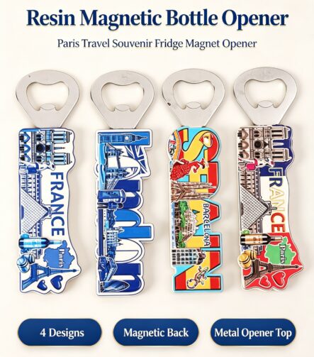 Resin Bottle Opener Fridge Magnet