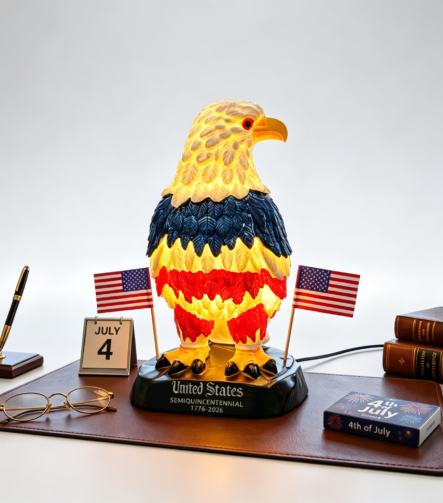 American Bald Eagle Resin Lamp