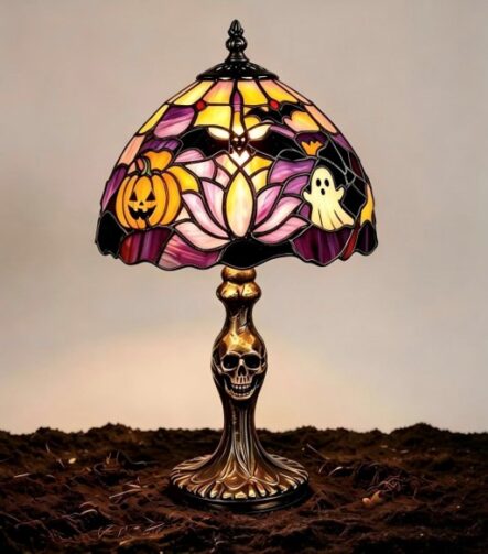 Halloween Tiffany Style Resin Table Lamp A