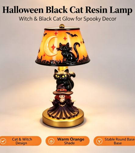 Halloween Tiffany Style Resin Table Lamp B