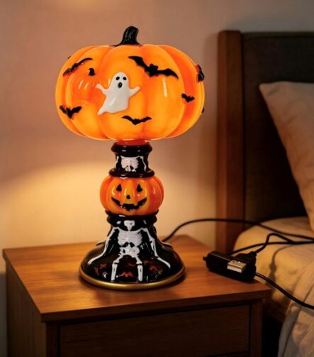 Halloween Tiffany Style Resin Table Lamp C