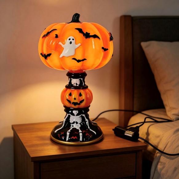 Halloween Tiffany Style Resin Table Lamp C - 1