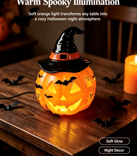 Halloween Pumpkin Resin Lamp B
