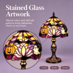 Halloween Tiffany Style Resin Table Lamp A