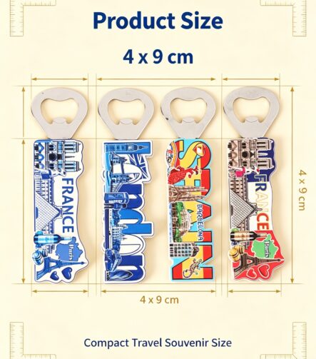 Resin Bottle Opener Fridge Magnet