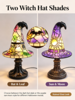 Halloween Witch Hat Resin Lamp AB