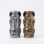 Skull Halloween Candle Holder A