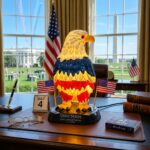 American Bald Eagle Resin Lamp
