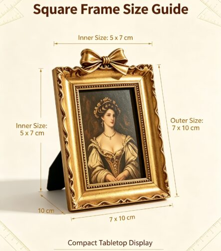 Vintage Bow rectangular Resin Picture Frame B - 2.jpg