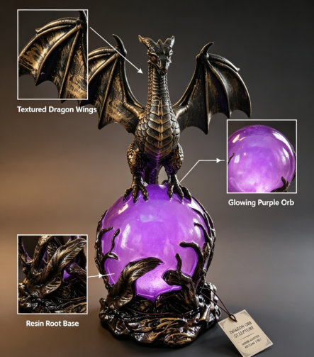 Fantasy Dragon Resin Statue C - 2.png