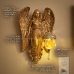 Vintage Golden Angel Wall Sconce Lamp