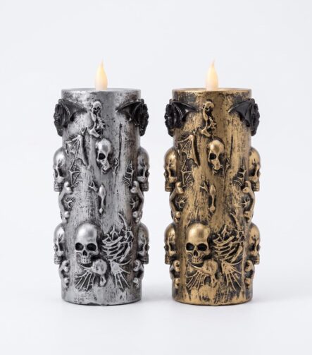 Skull Halloween Candle Holder A