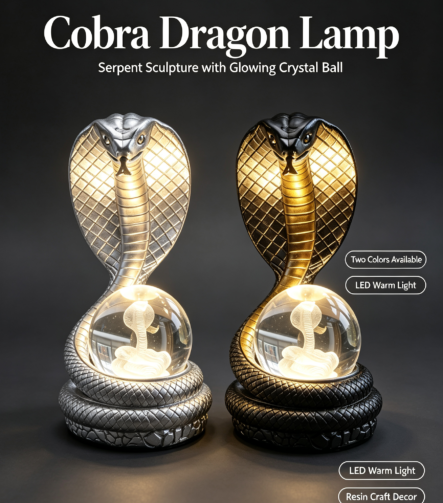 Cobra Serpent Resin Lamp AB
