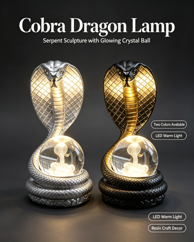 Cobra Serpent Resin Lamp AB