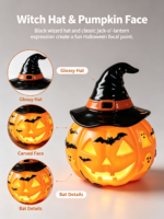 Halloween Pumpkin Resin Lamp B