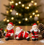 Funny Santa Claus Resin Planter Set