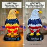 American Bald Eagle Resin Lamp