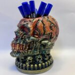 Skull Redwine and Pen Holder