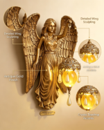 Vintage Golden Angel Wall Sconce Lamp