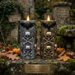 Skull Halloween Candle Holder A