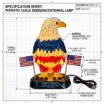 American Bald Eagle Resin Lamp