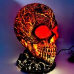 Lava Stone Skull Lamp E