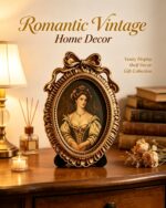 Vintage Bow Oval Resin Picture Frame A