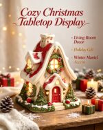 Christmas Snow House Resin Figurine