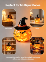 Halloween Pumpkin Resin Lamp B