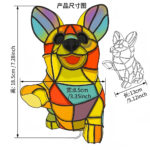 Tiffany Style Corgi Resin Lamp B