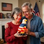 American Bald Eagle Resin Lamp
