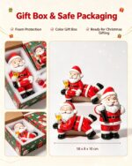 Funny Santa Claus Resin Planter Set