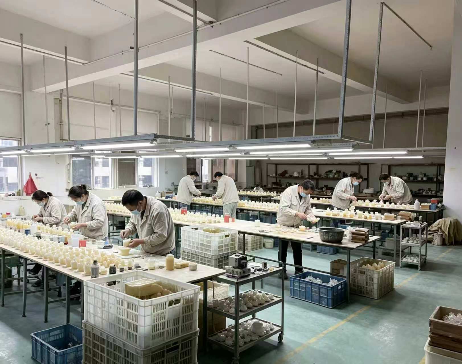 Royalwell Crafts factory workshop and production team